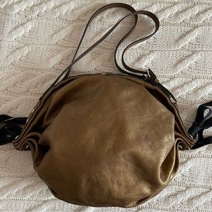 Marni Studded Gold Leather Circle Tote Bag